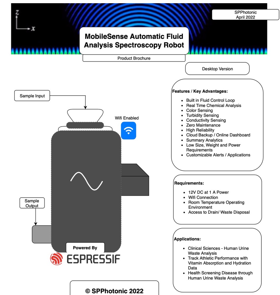 MobileSense automatic fluid analysis spectroscopy robot